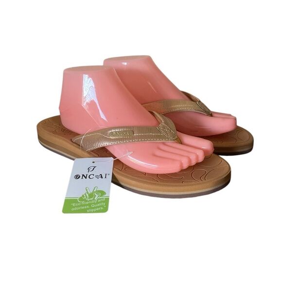 ONCAI Sandals Woman’s Size 10 Beach Thongs With Arch Support - Picture 1 of 10